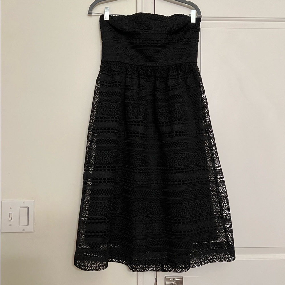 Strapless Black J. Crew Dress Size 8
